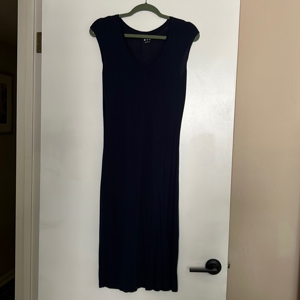 Three Dots Navy T-Shirt Dress